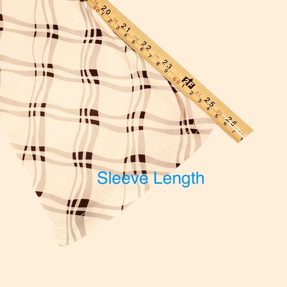 Plaid Dress with Flared Sleeves M - Picture 12 of 16